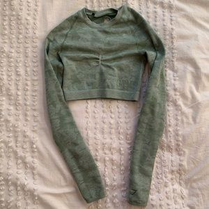 Camo Seamless Long Sleeve Crop Top
